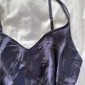Victoria's Secret Navy Satin Camisole Tank Top